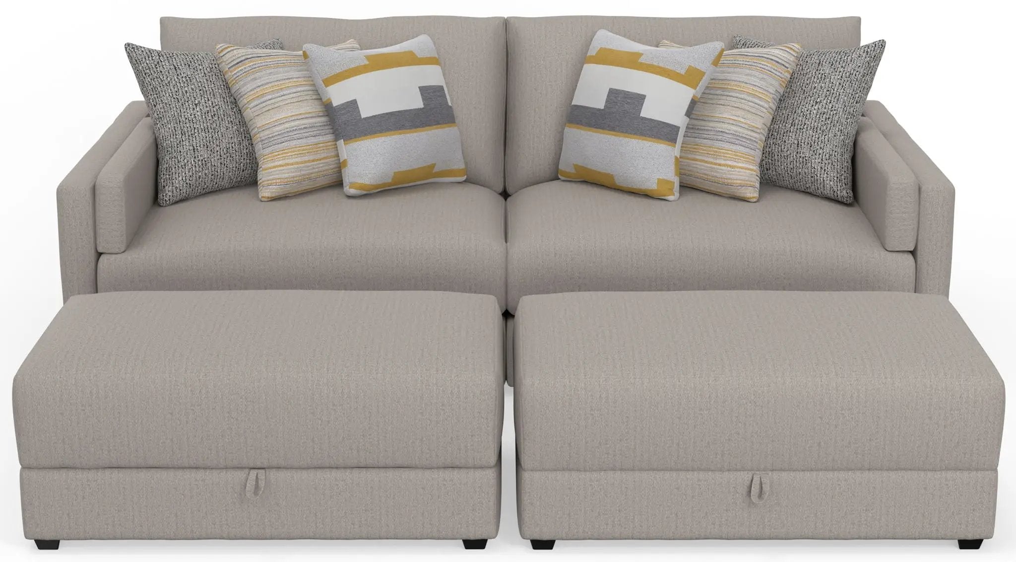 Trevor - Extra Deep Oversized Sofa With Included Storage Cocktail Ottoman by Unique Piece Furniture