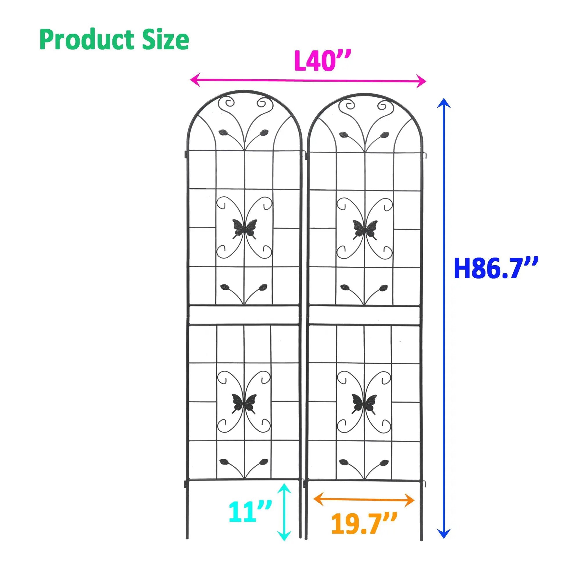 Garden Metal Trellis Rustproof Trellis For Climbing Plants Outdoor Flower Support by Unique Piece Furniture