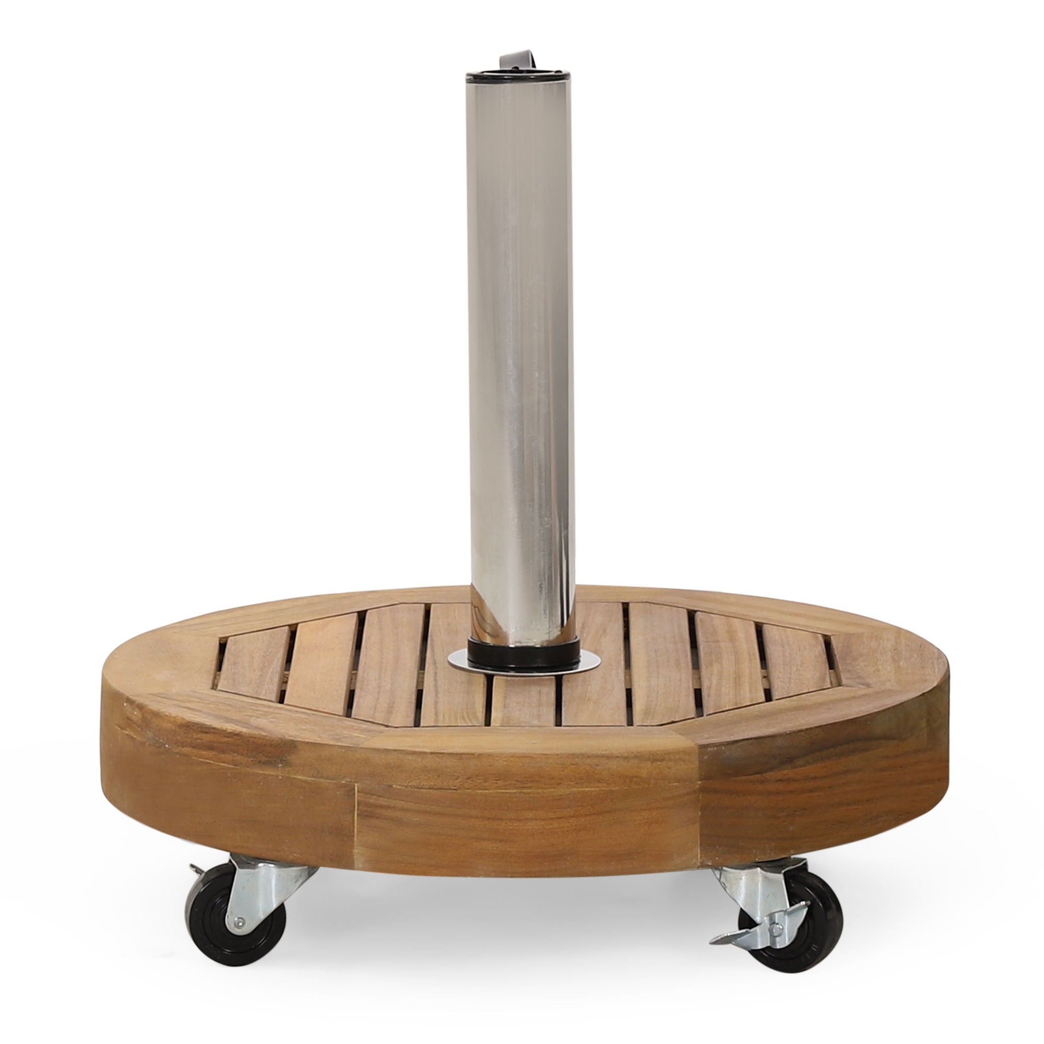 Ralph Round Umbrella Base - Teak by HouseOfZazla