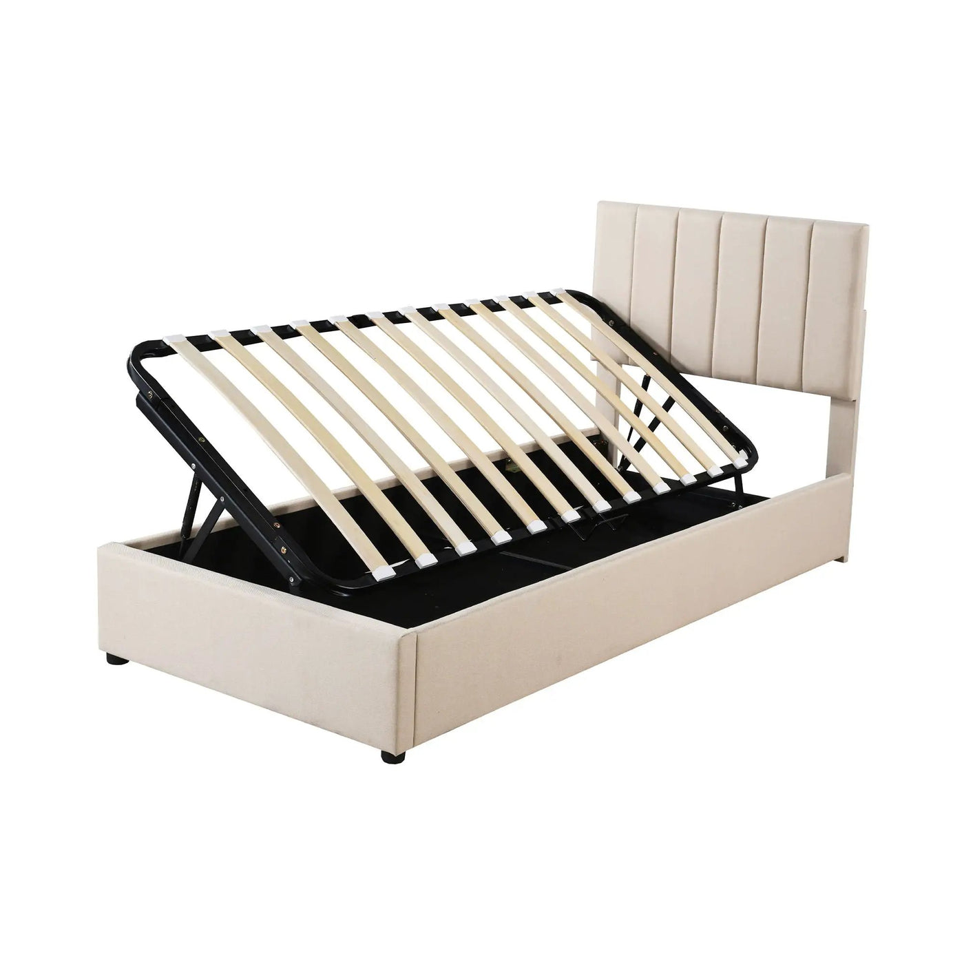 Upholstered Platform Bed With A Hydraulic Storage System by Unique Piece Furniture