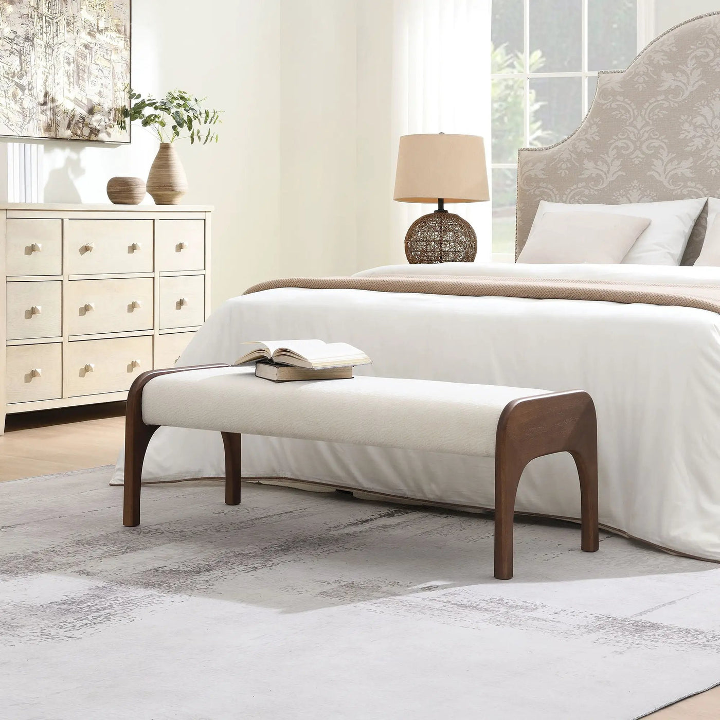 Modern Upholstered Long Bench For Kitchen by HouseOfZazla