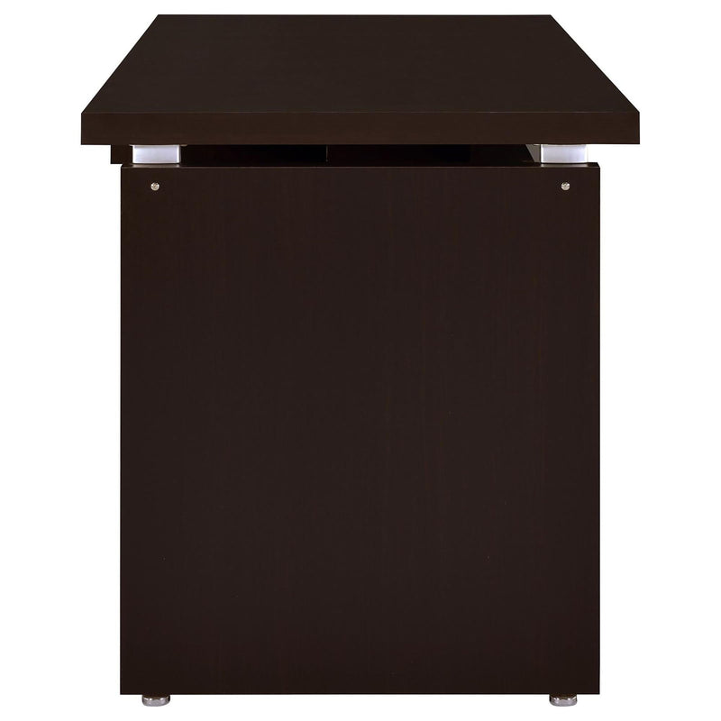 Floating - Top Computer Desk With Pullout Keyboard Shelf - Brown by HouseOfZazla