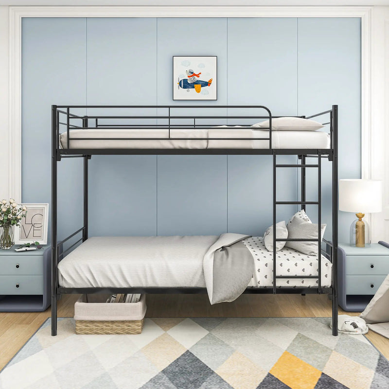 Space Saving Bunk Bed With Metal Frame And Ladder by Unique Piece Furniture