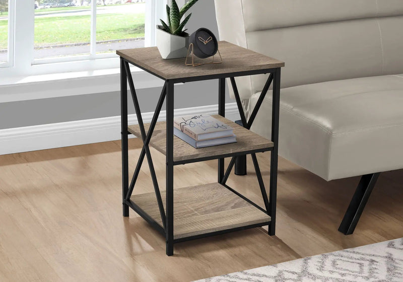 3 Tier Accent Table Side Marble Look Contemporary & Modern by HouseOfZazla