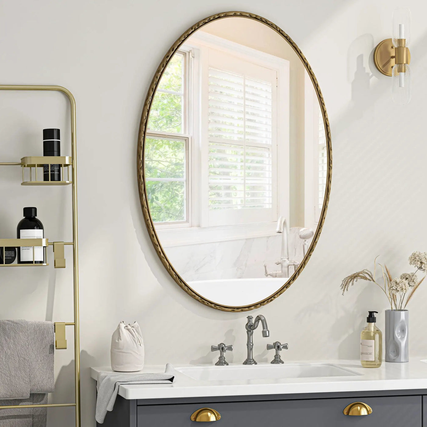 Art Oval Retro Mirror, Wall Hanging by Unique Piece Furniture