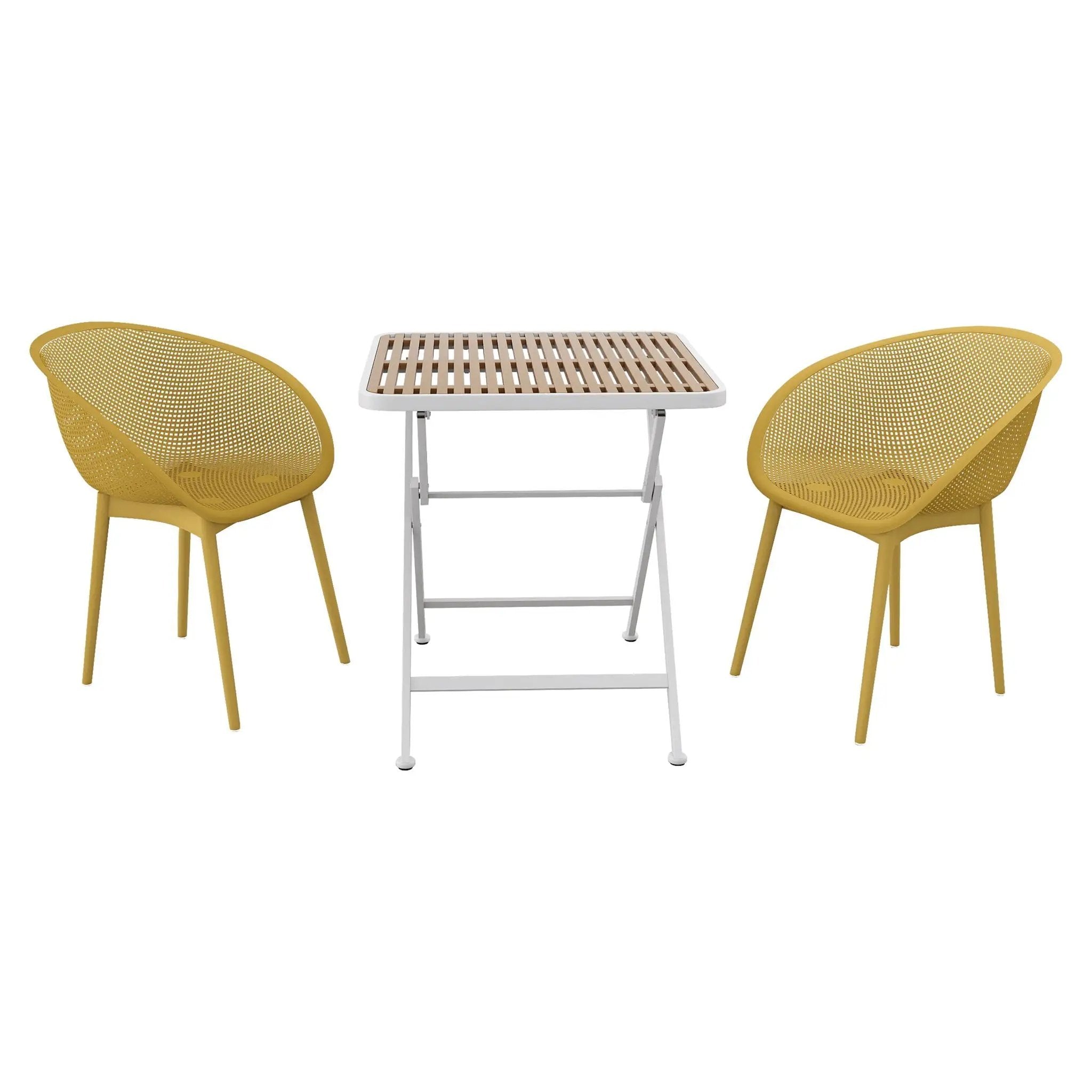 2 Pack Lounge Chair Set & Folding Square Table by HouseOfZazla