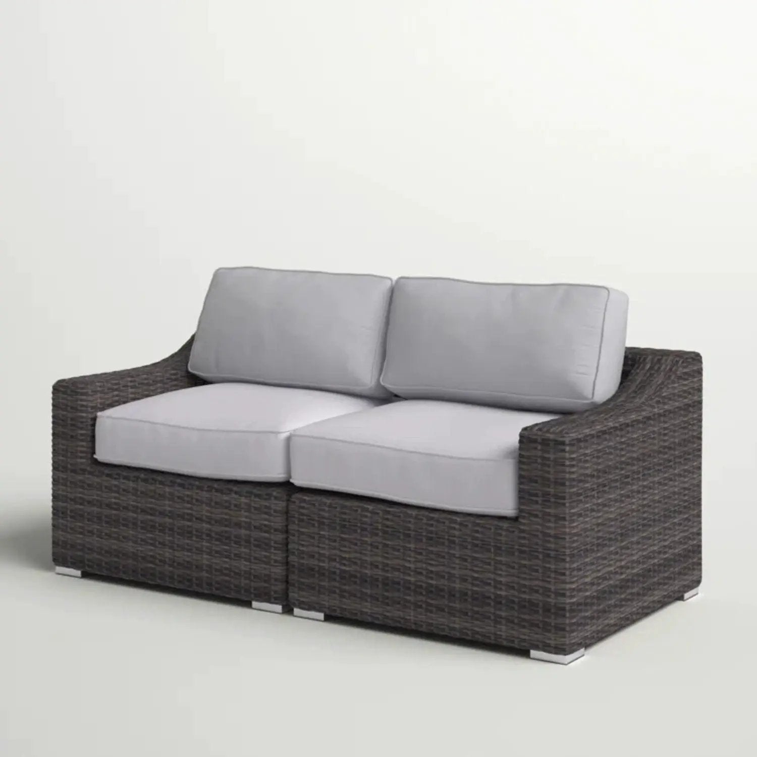 Chic Wide Outdoor Loveseat With Cushions by HouseOfZazla