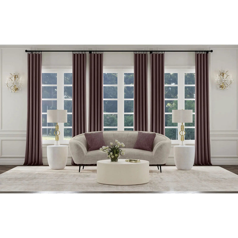Saanich - Upholstered Curved With Plump Accent Pillows - Beige by HouseOfZazla