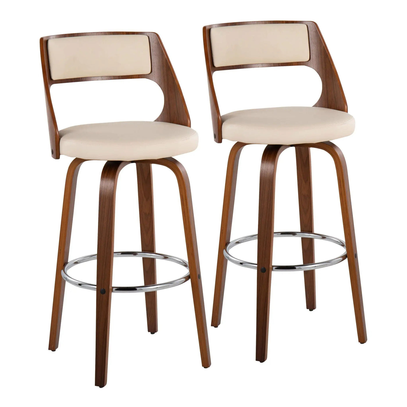 Cecina - Mid-Century Modern Barstool With Swivel (Set of 2) by HouseOfZazla