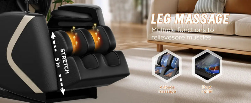 Massage Chair Recliner with Zero Gravity and Full Body Air Pressure by HouseOfZazla