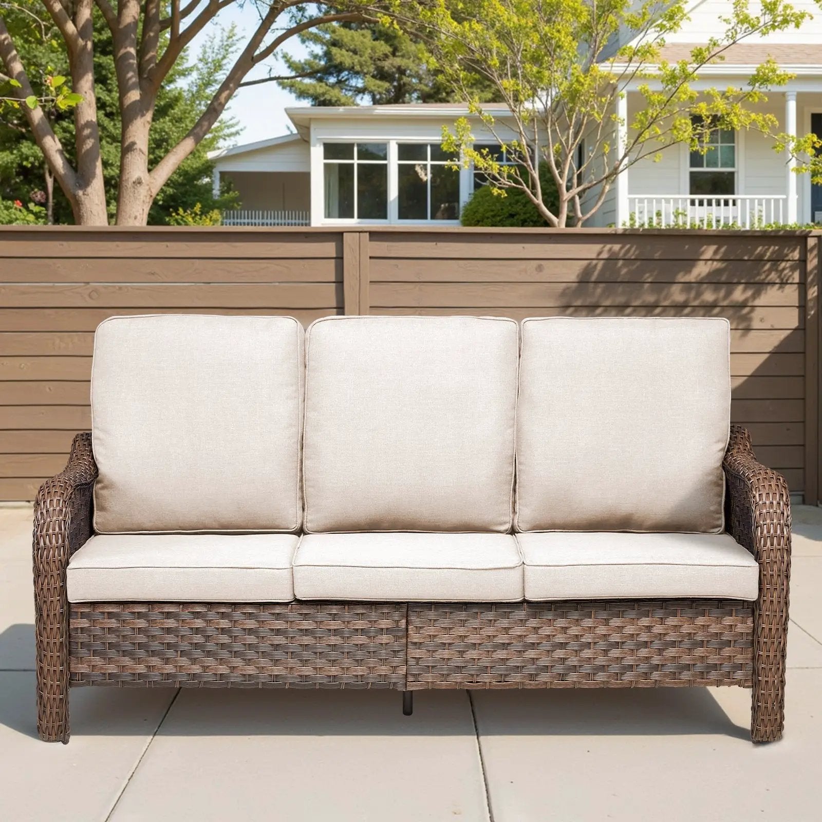 70.9" PE Wicker Rattan Outdoor Furniture Set by HouseOfZazla