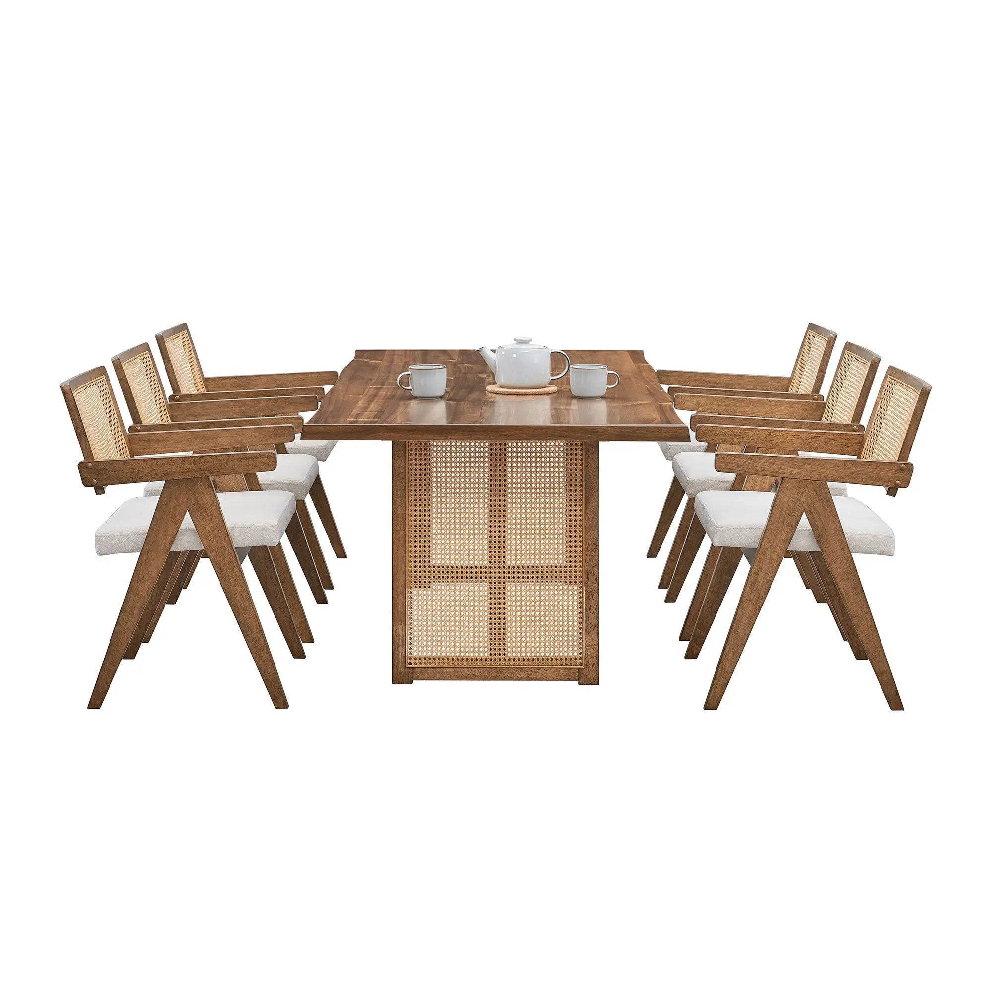 86.61 Inch Oversize Rectangular Waves Dining Table by HouseOfZazla