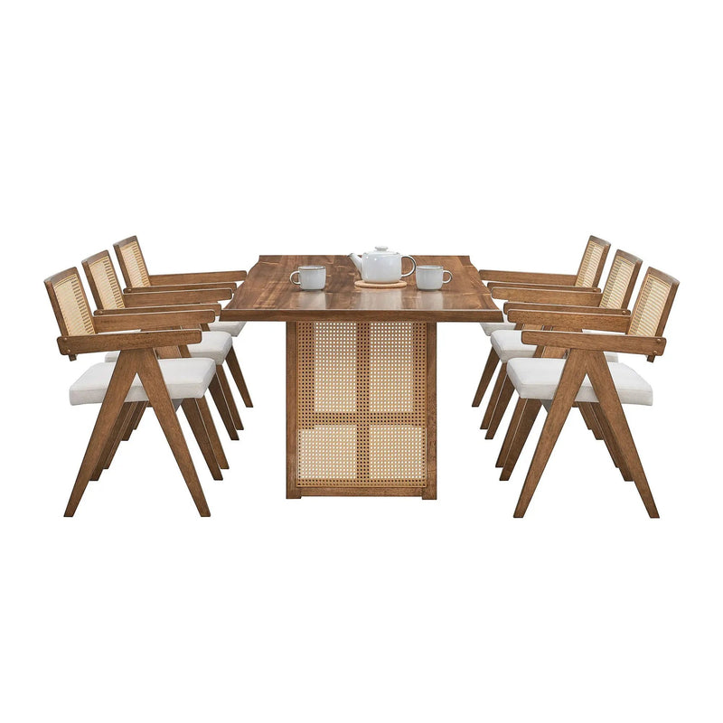 86.61 Inch Oversize Rectangular Waves Dining Table by HouseOfZazla