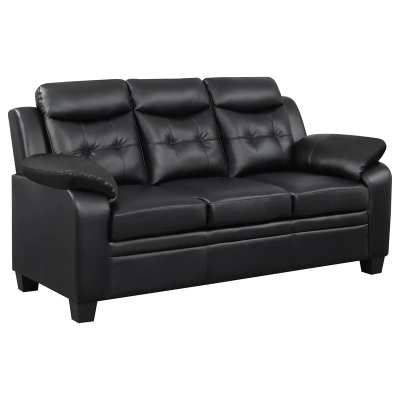 Eaton - Padded Sofa With Tufted Design - Black by HouseOfZazla
