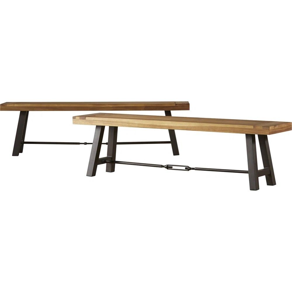 Catriona 3 Piece Wood Outdoor Dining Set - Teak by HouseOfZazla