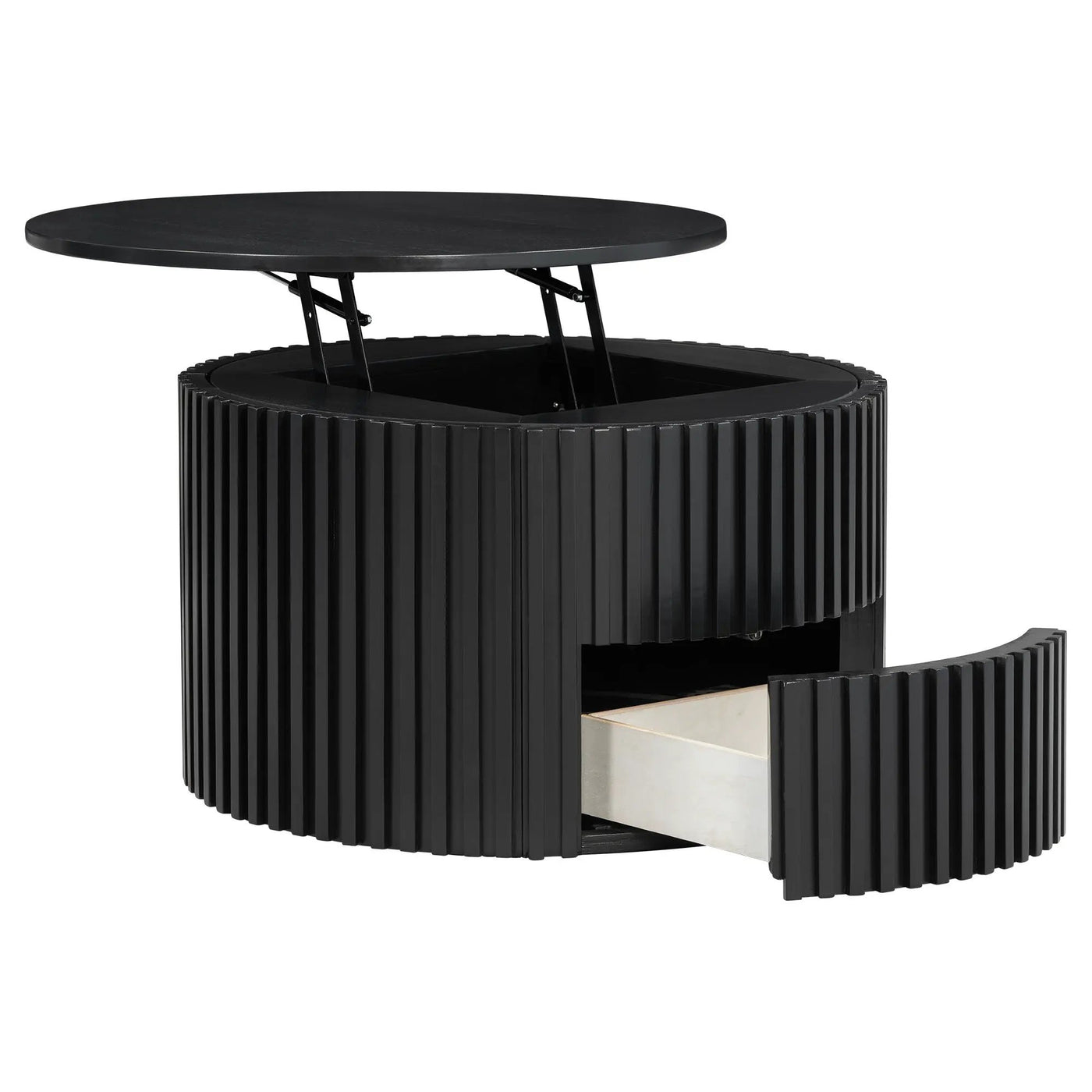 Round Lift Top Coffee Table With Hidden Storage For Living Room by HouseOfZazla
