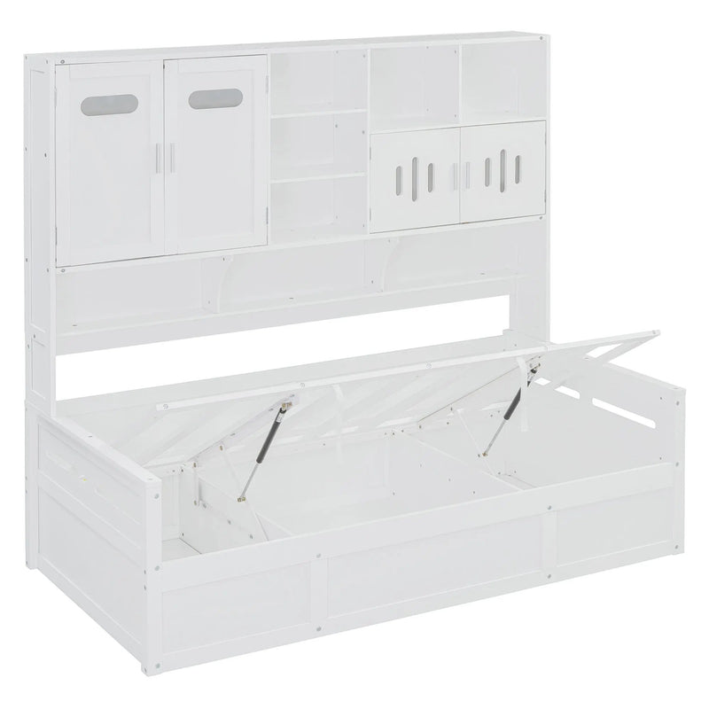 Daybed With All-In-One Cabinet And Shelf by HouseOfZazla