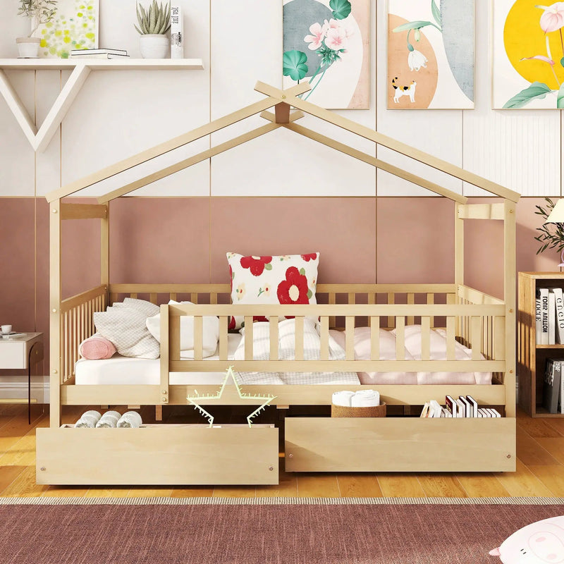 House Bed With 2 Drawers by HouseOfZazla