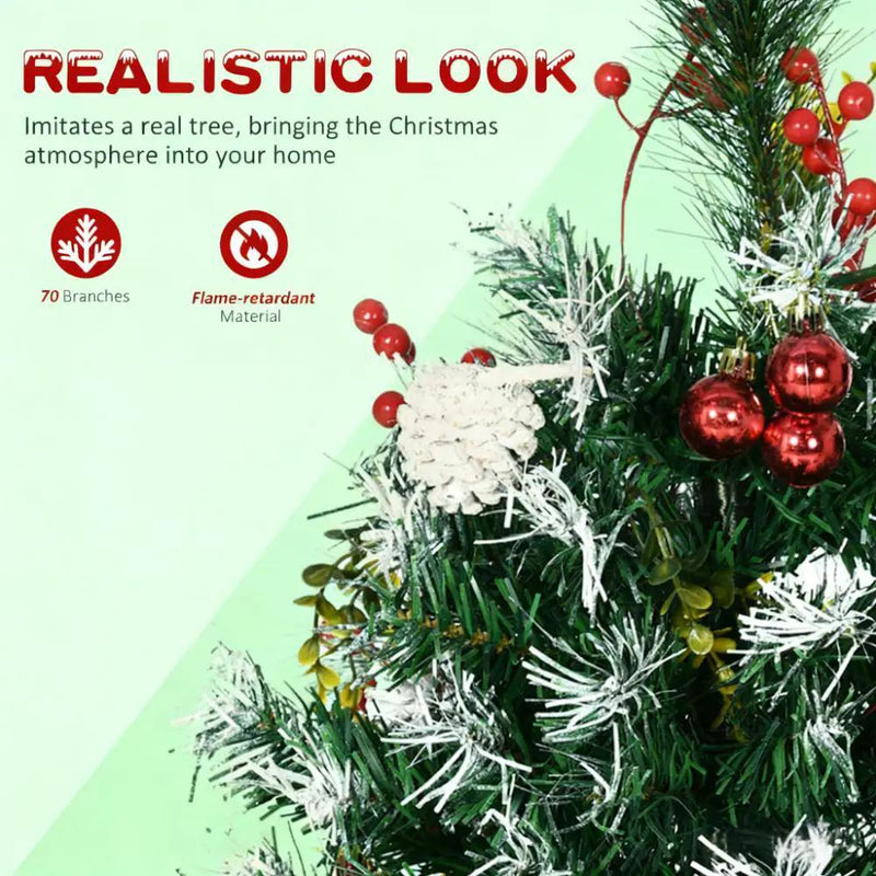 Artificial Christmas Tree, Festive Outdoor Christmas Porch Decor Set by HouseOfZazla