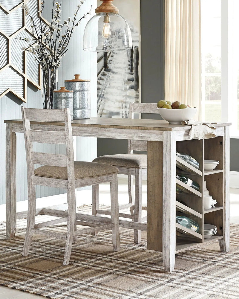 Skempton - Rectangular Counter Table With Storage - White by Unique Piece Furniture