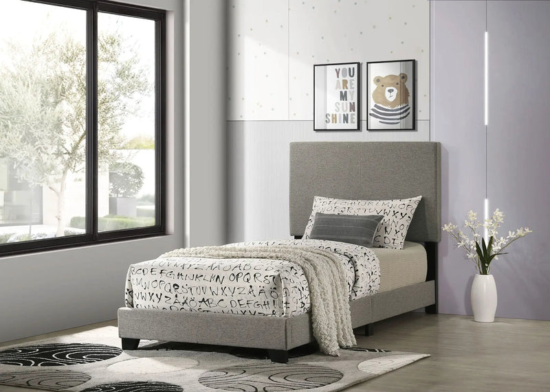 Dorian Fabric Upholstered Twin Panel Bed Taupe by Unique Piece Furniture