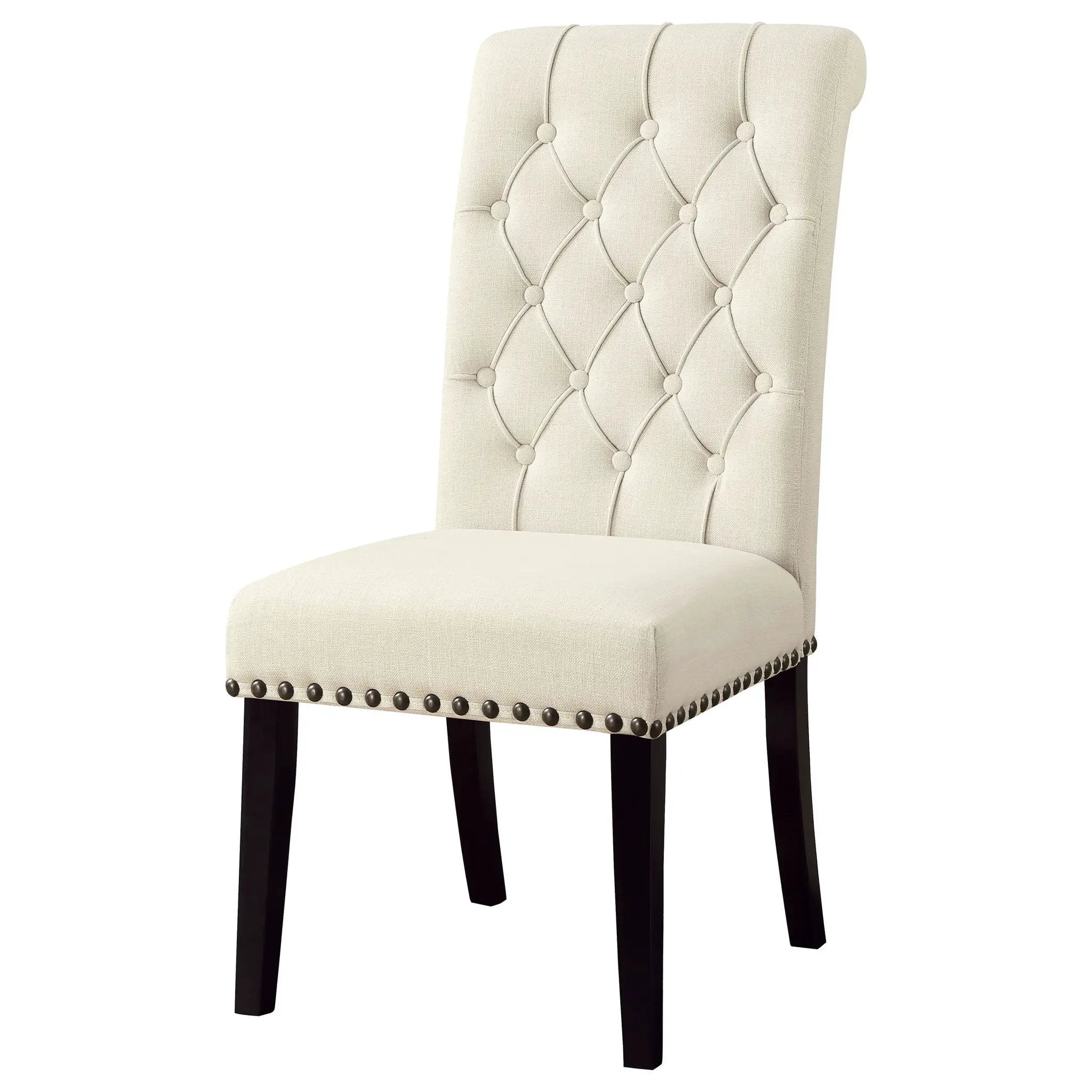 Alana Fabric Upholstered Dining Side Chair Beige (Set of 2) by Unique Piece Furniture