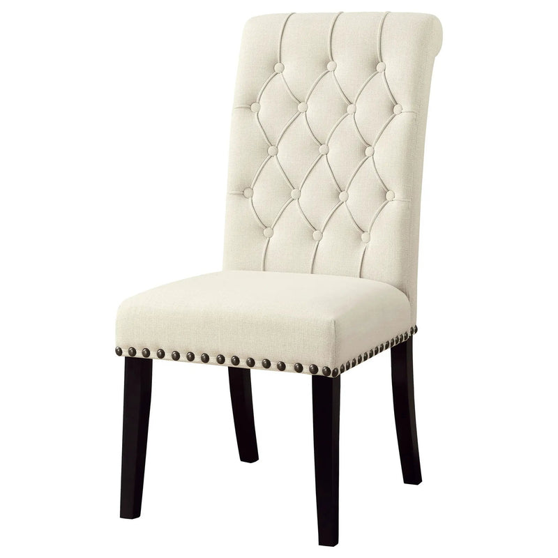 Alana Fabric Upholstered Dining Side Chair Beige (Set of 2) by Unique Piece Furniture