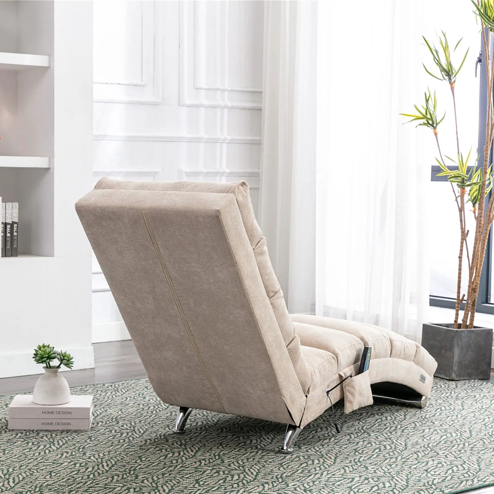 Massage Chaise Lounge Indoor With Remote Control, Ergonomic Electric Massage Lounger by Unique Piece Furniture