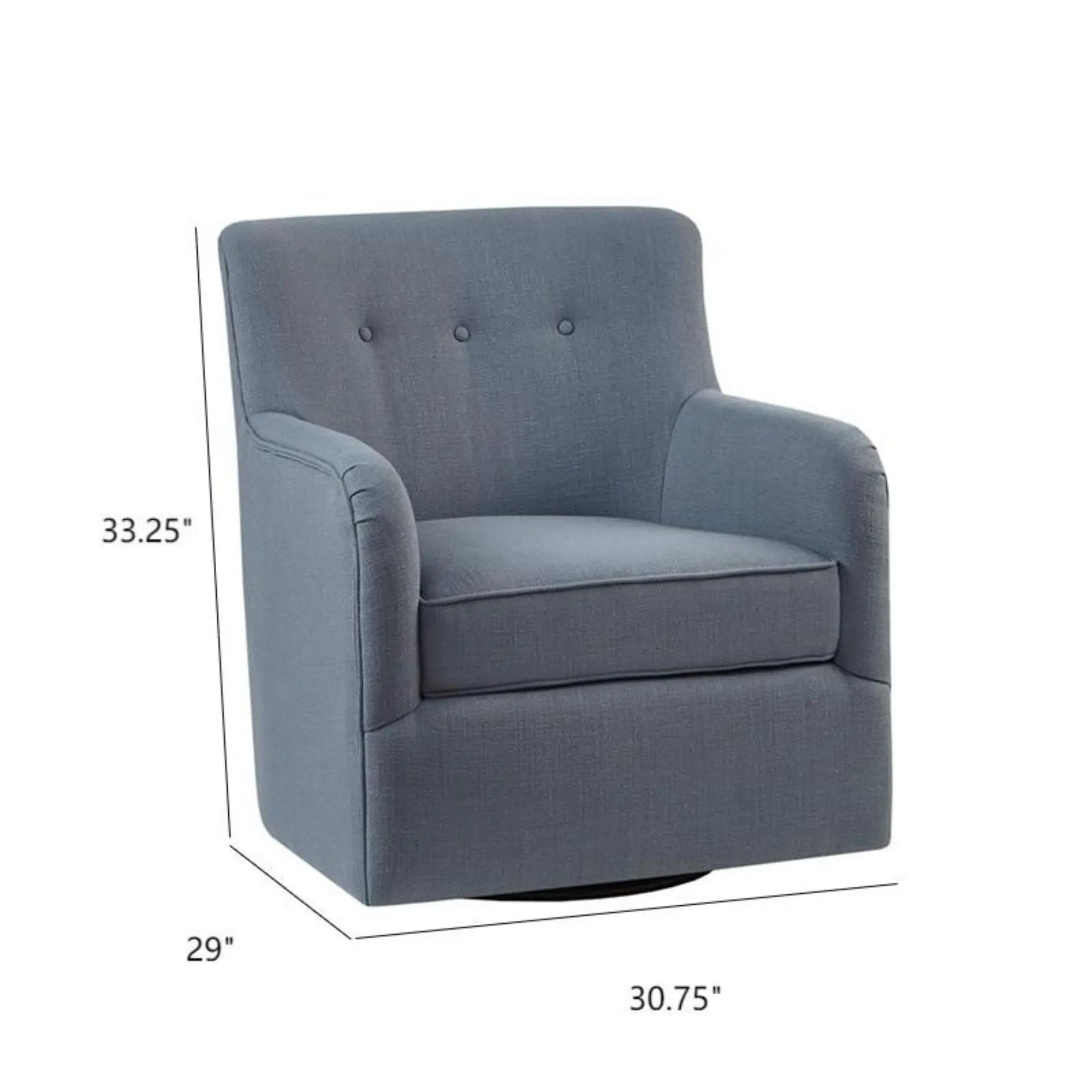 Adele - Swivel Chair With Button Tufted Back by HouseOfZazla