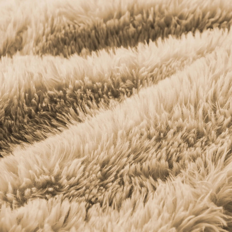 Aviana Ottoman Plush Fabric - Light Khaki by HouseOfZazla