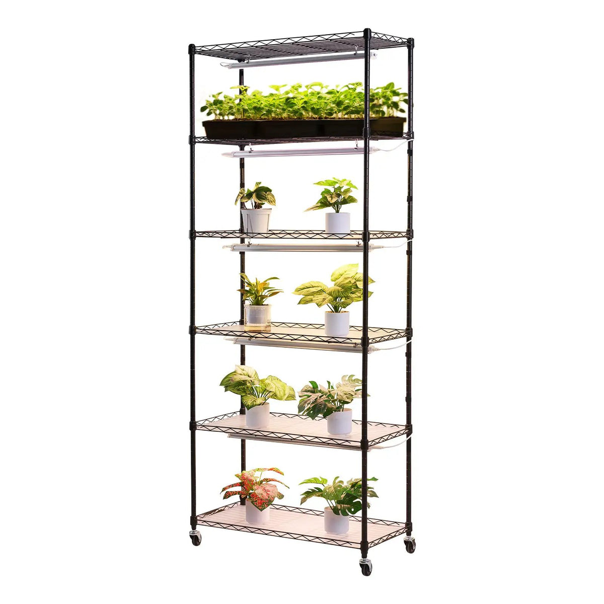 6-Tier Indoor Plant Shelf with Grow Light by HouseOfZazla
