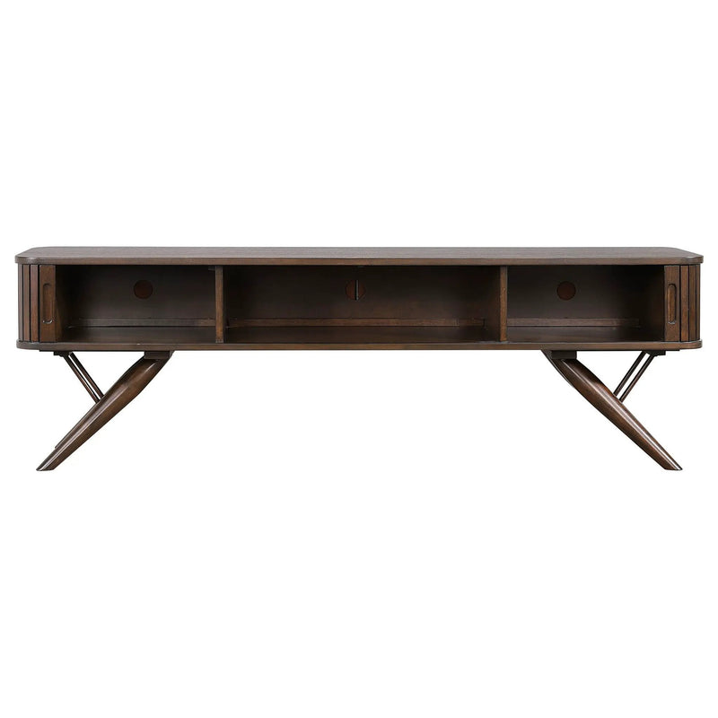 Stewart - TV Stand With Sliding Doors - Walnut by HouseOfZazla