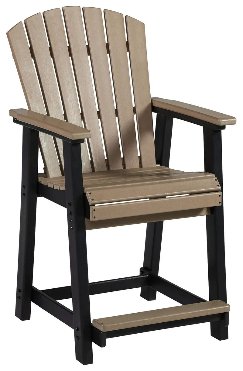 Fairen Trail - Barstool (Set of 2) - Black / Driftwood by Unique Piece Furniture