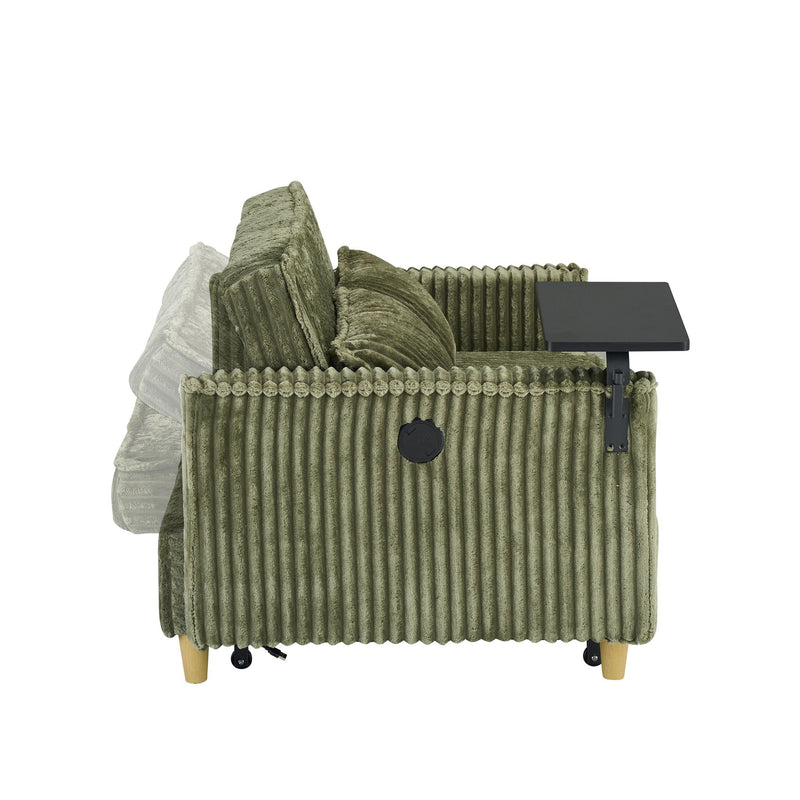 Pull Out Sofa With Movable Tabletop And USB Ports by HouseOfZazla