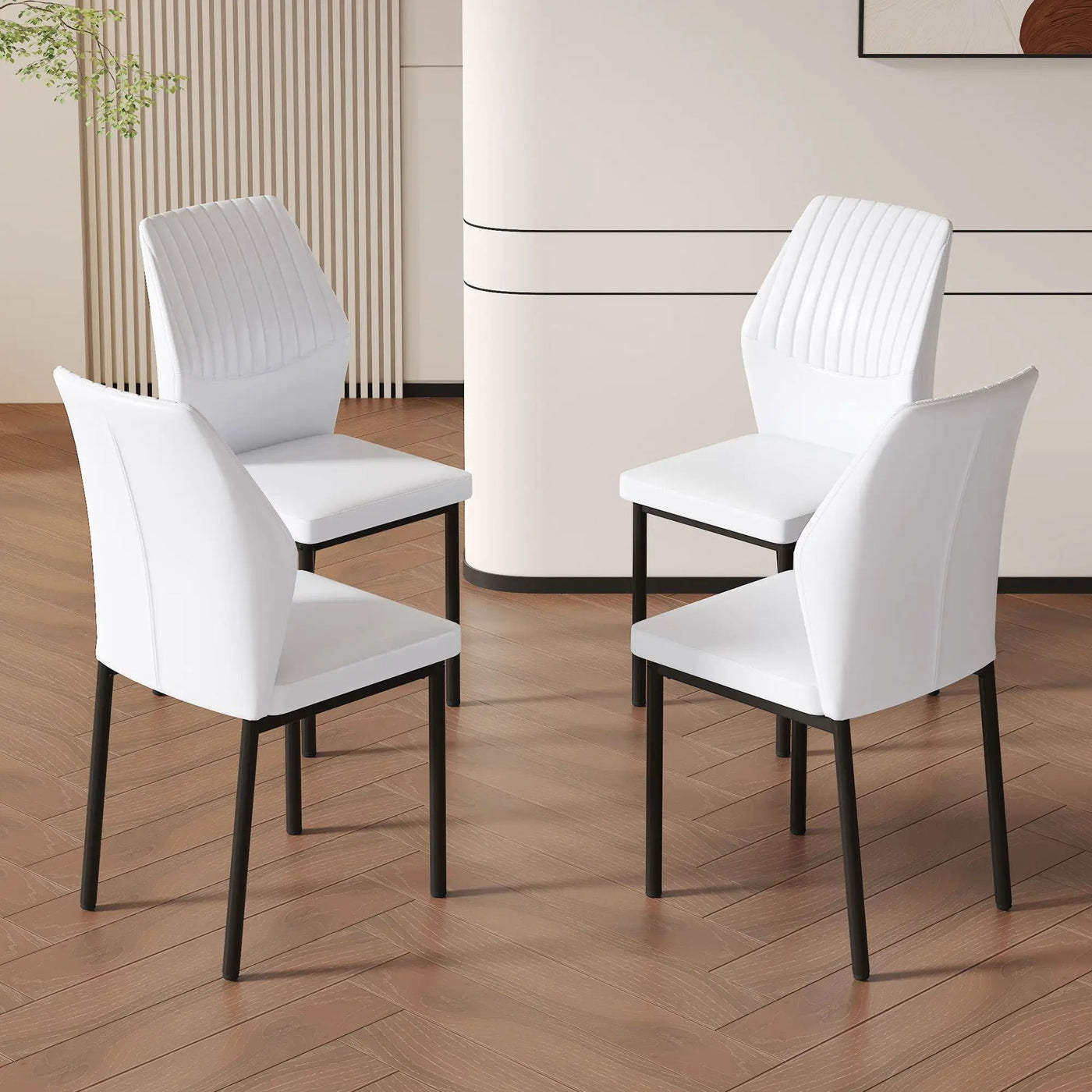 Ergonomic Simple Chair With Metal Leg by Unique Piece Furniture