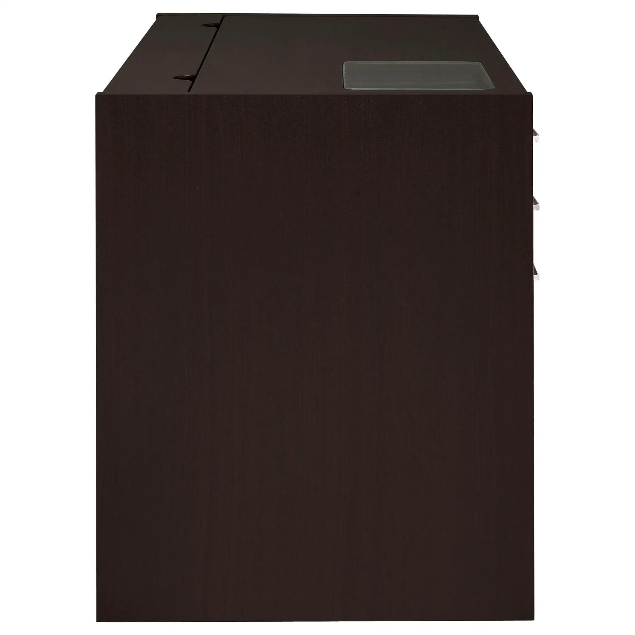 Halston 47-inch 2-drawer Office Desk with Cabinet Cappuccino by Unique Piece Furniture