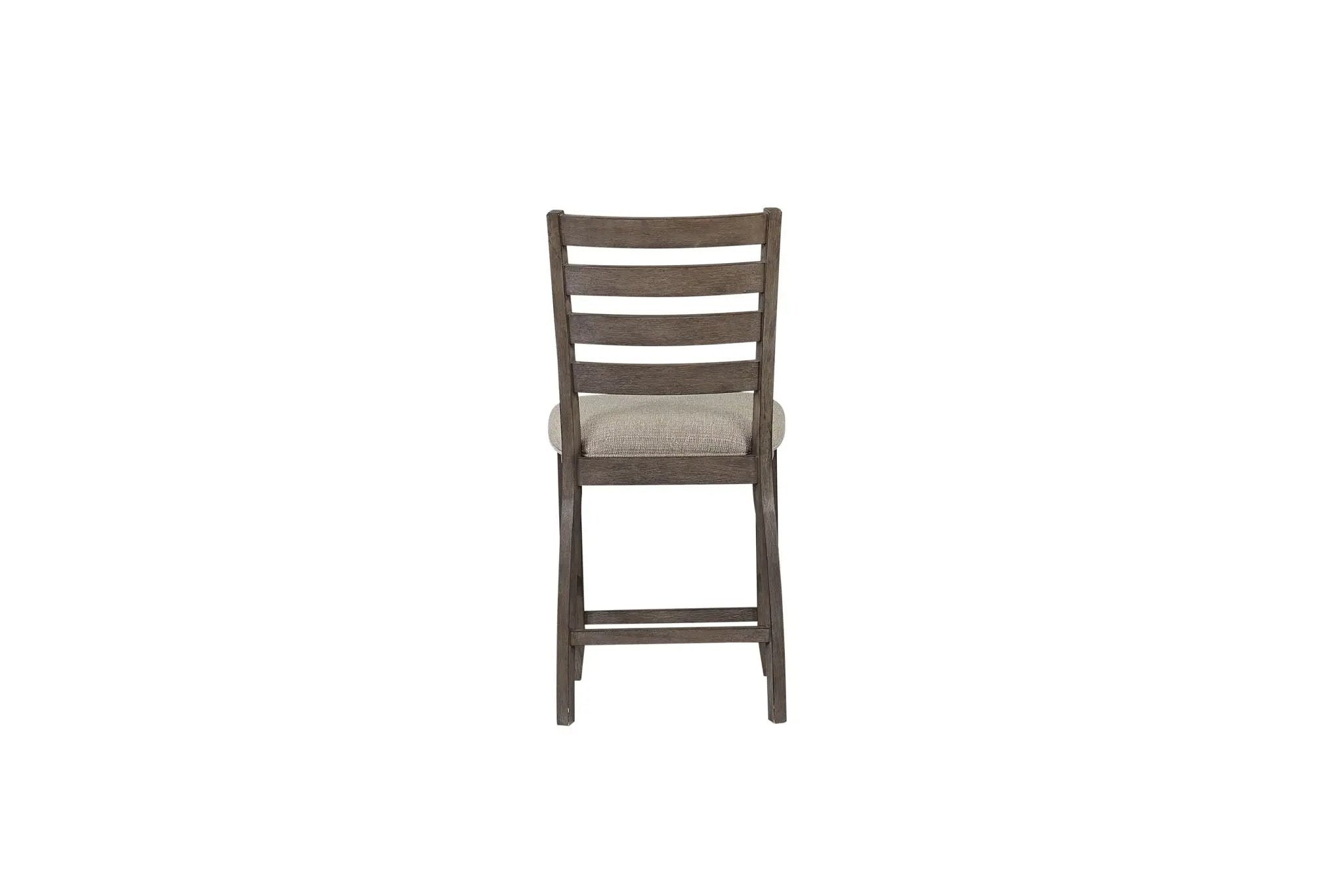 Counter Side Dining Stool With Ladder Back (Set of 2) - Gray by Unique Piece Furniture