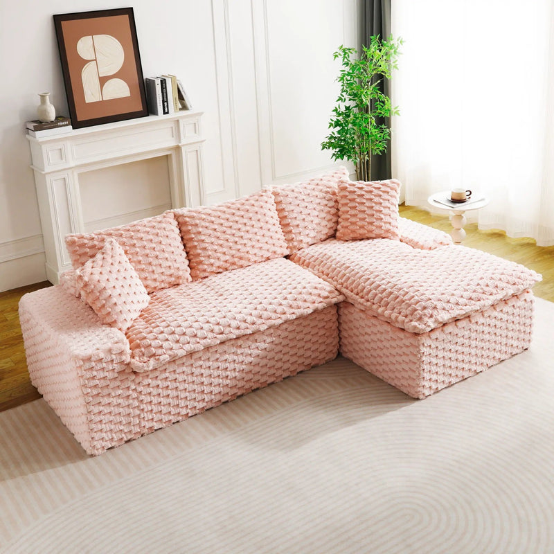 Modular Sofa, Convertible Twin Seat With Chaise Lounge by HouseOfZazla