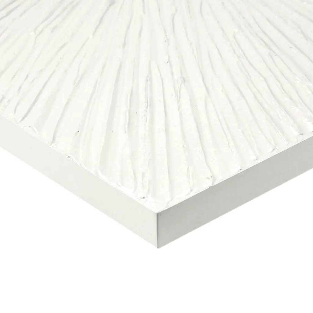Luminous Burst Signature White Gloss Dimensional Resin Wall Art by HouseOfZazla
