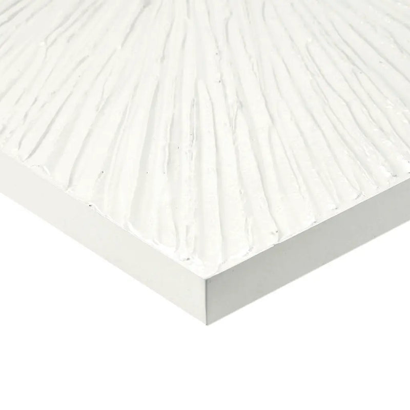 Luminous Burst Signature White Gloss Dimensional Resin Wall Art by HouseOfZazla