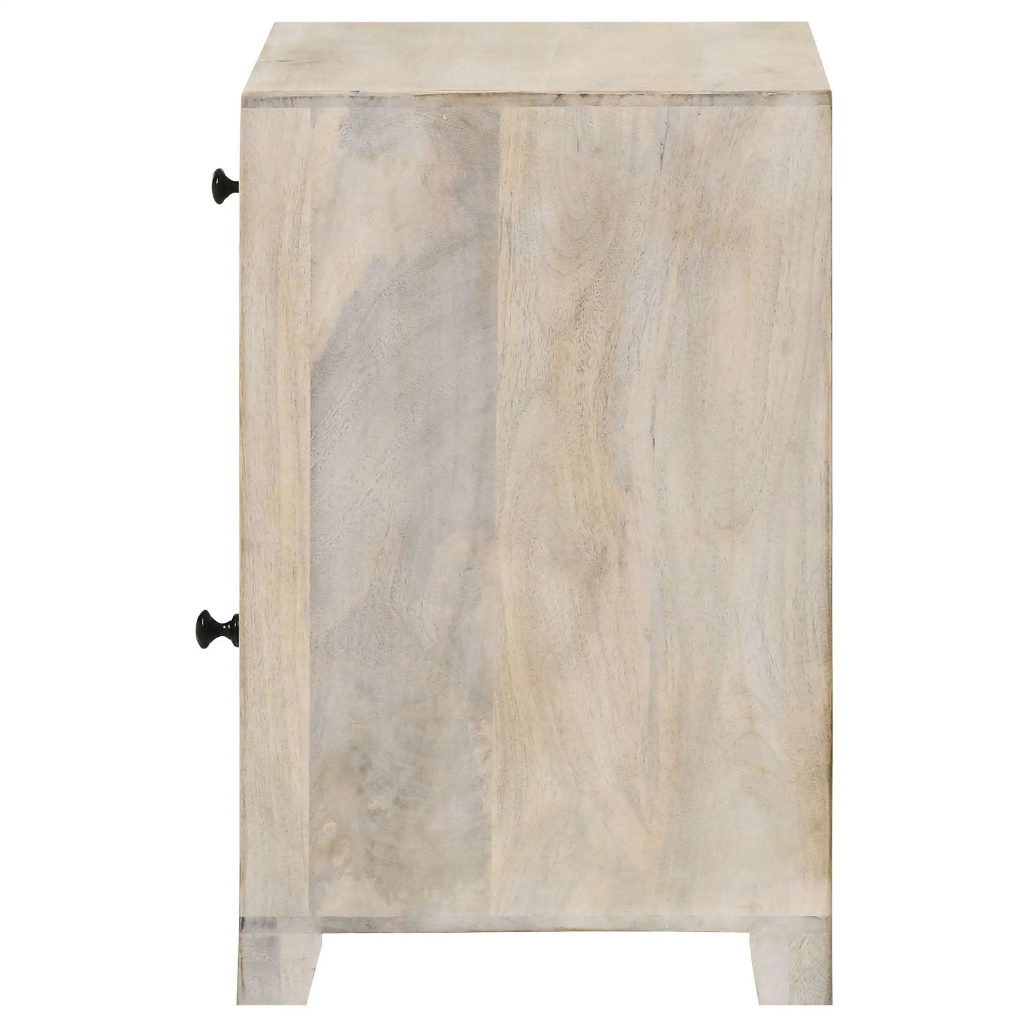 August 1-drawer Trellis Pattern Storage Cabinet White Washed by Unique Piece Furniture