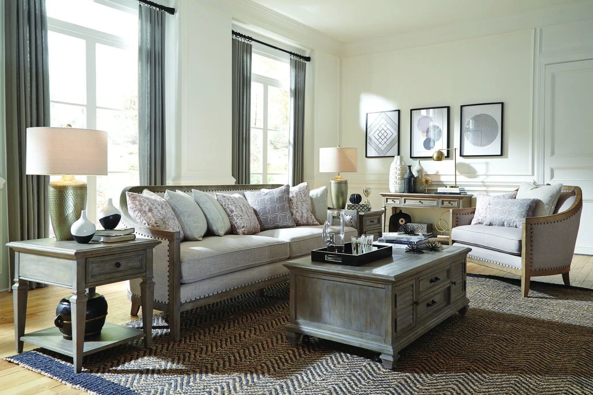 Lancaster - Rectangular End Table - Dove Tail Gray by Unique Piece Furniture