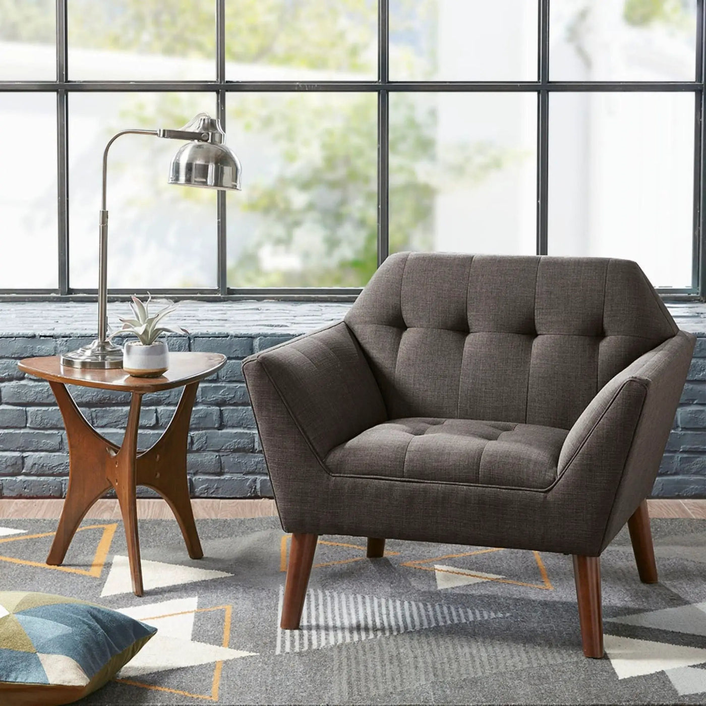 Modern Lounge Chair With Button Tufting by Unique Piece Furniture