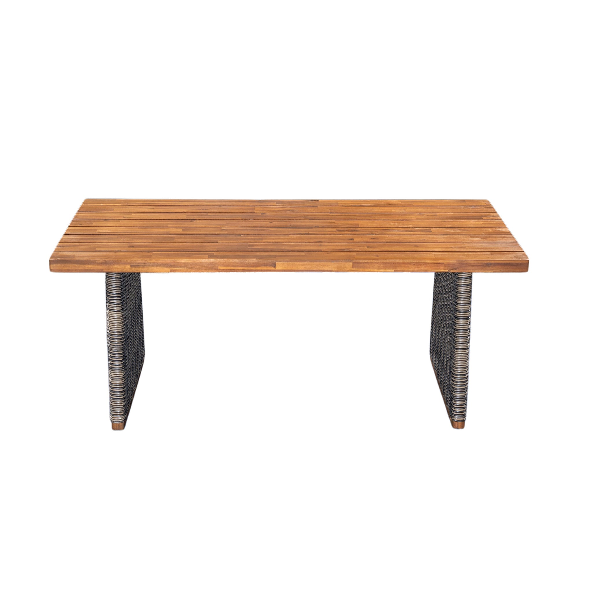 Outdoor Acacia Wood Dining Table with Teak Finish by HouseOfZazla