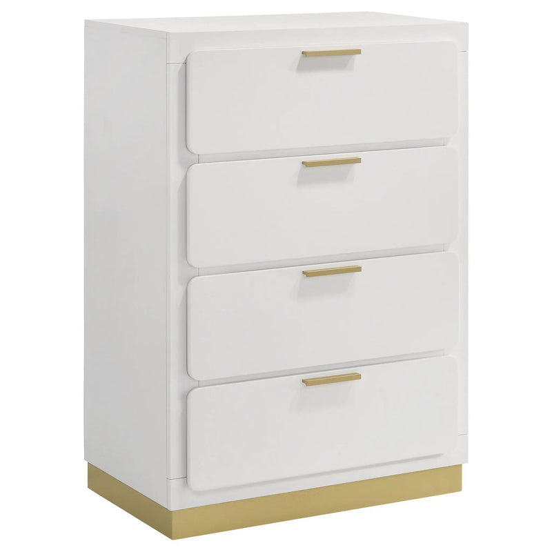 Caraway 4-drawer Bedroom Chest White by Unique Piece Furniture