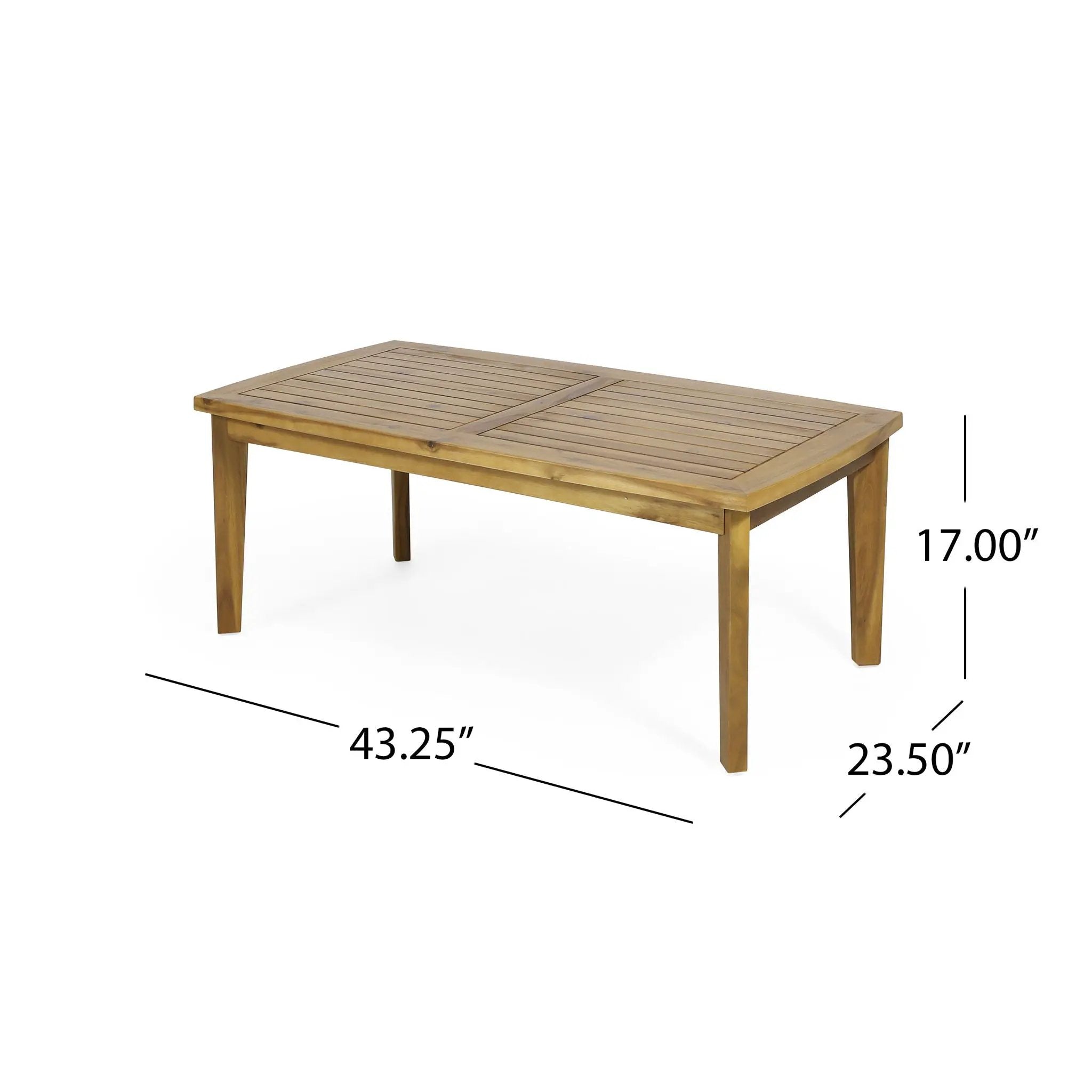 Outdoor Rectangular Coffee Table - Brown by HouseOfZazla