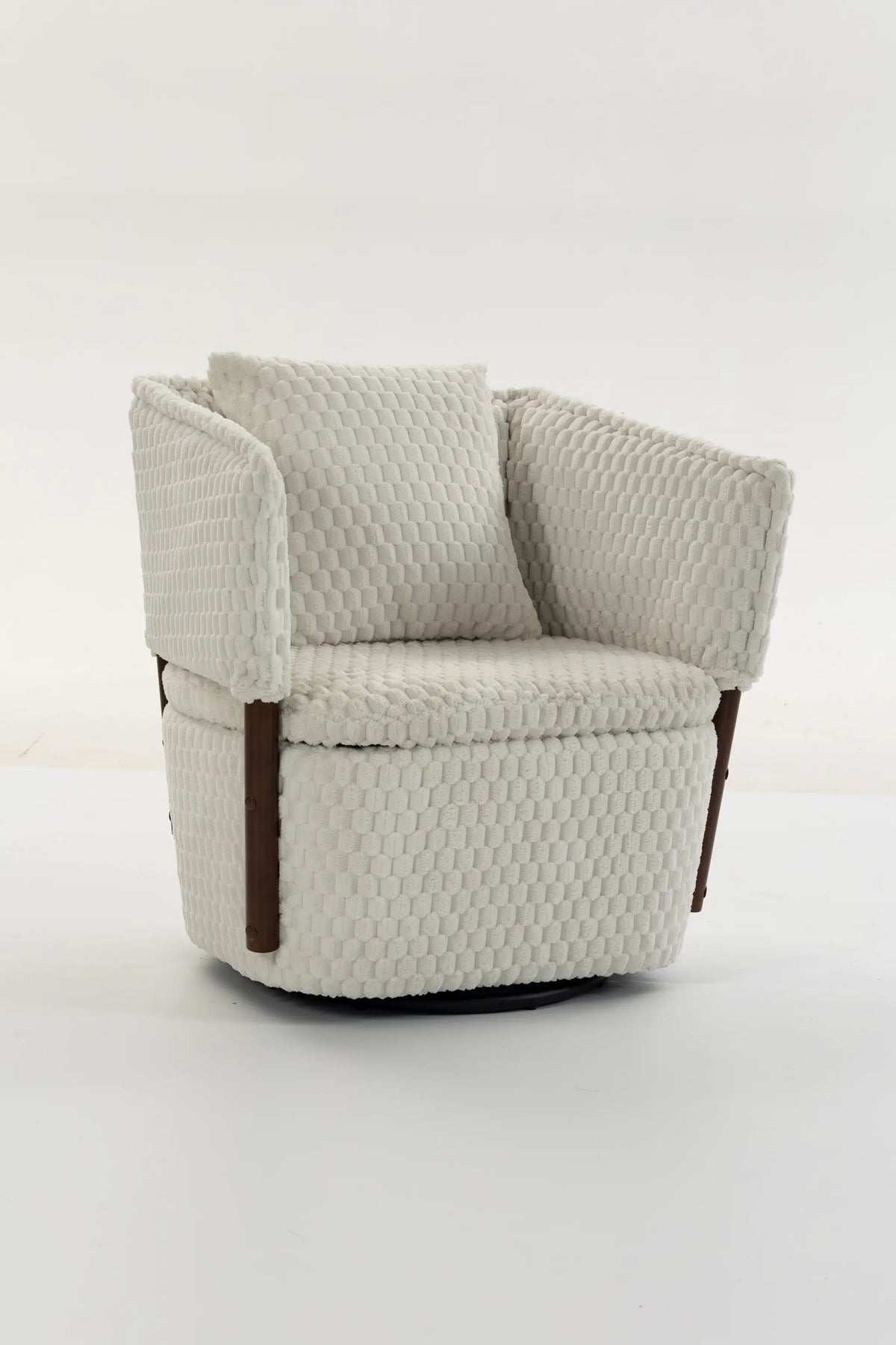 Mid Century Modern Accent Chair with Solid Wood Frame by HouseOfZazla