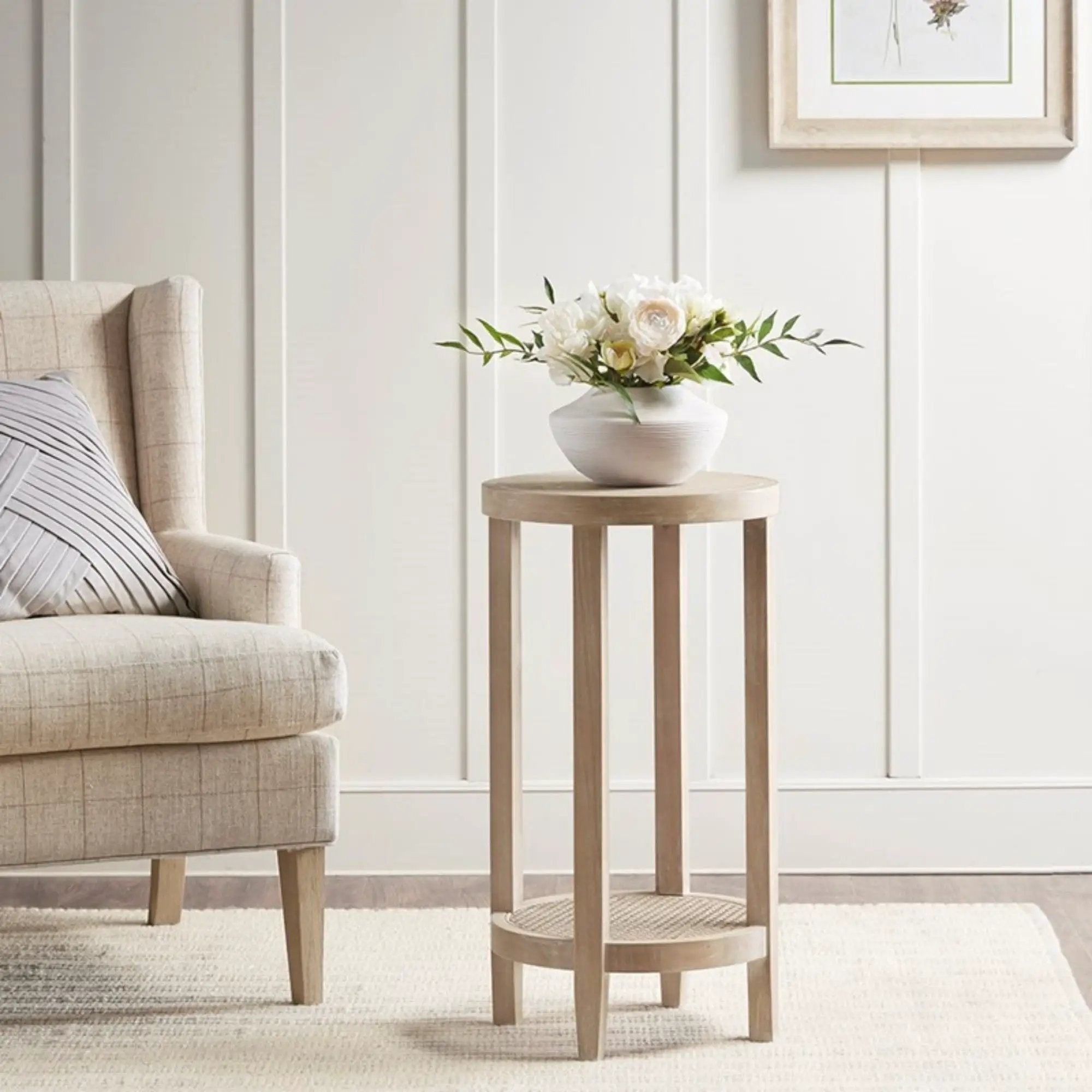 Bedford - Round Accent Table - Reclaimed Wheat by Unique Piece Furniture