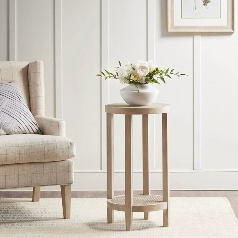 Bedford - Round Accent Table - Reclaimed Wheat by Unique Piece Furniture