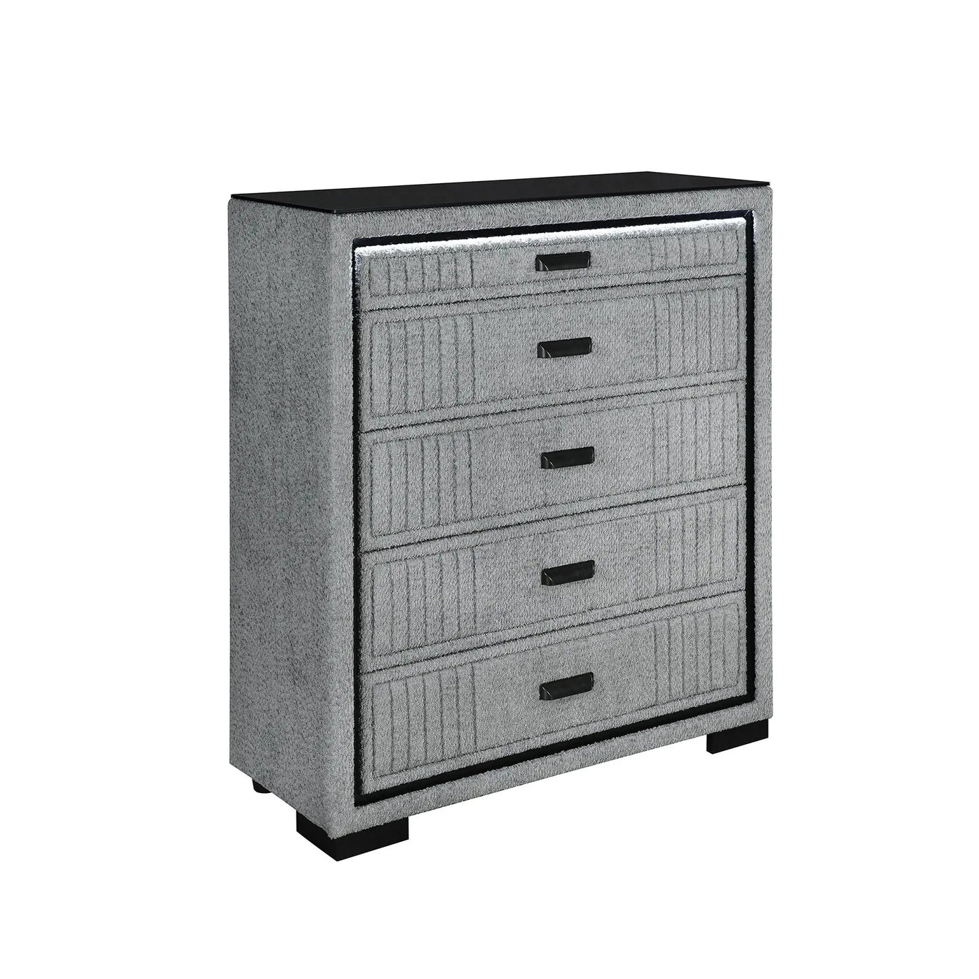 Isaiah - 5 Piece Bedroom Set With TV Lift-LED, Speakers And Fireplace by Unique Piece Furniture